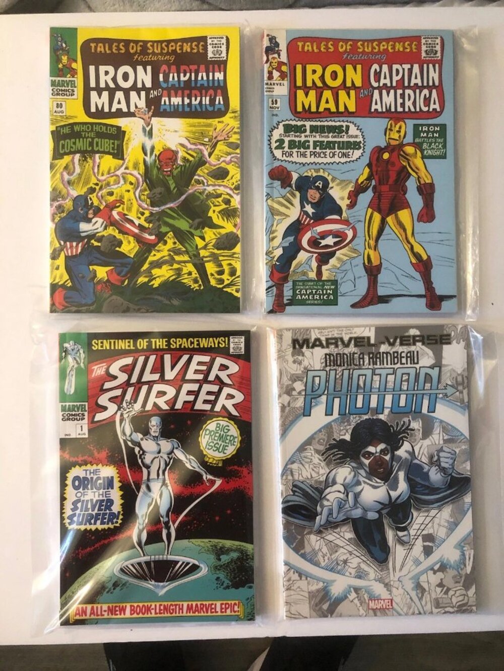 Mighty Marvel Masterworks Capt. America 1 & 2, Silver Surfer 1 DM Variant Covers